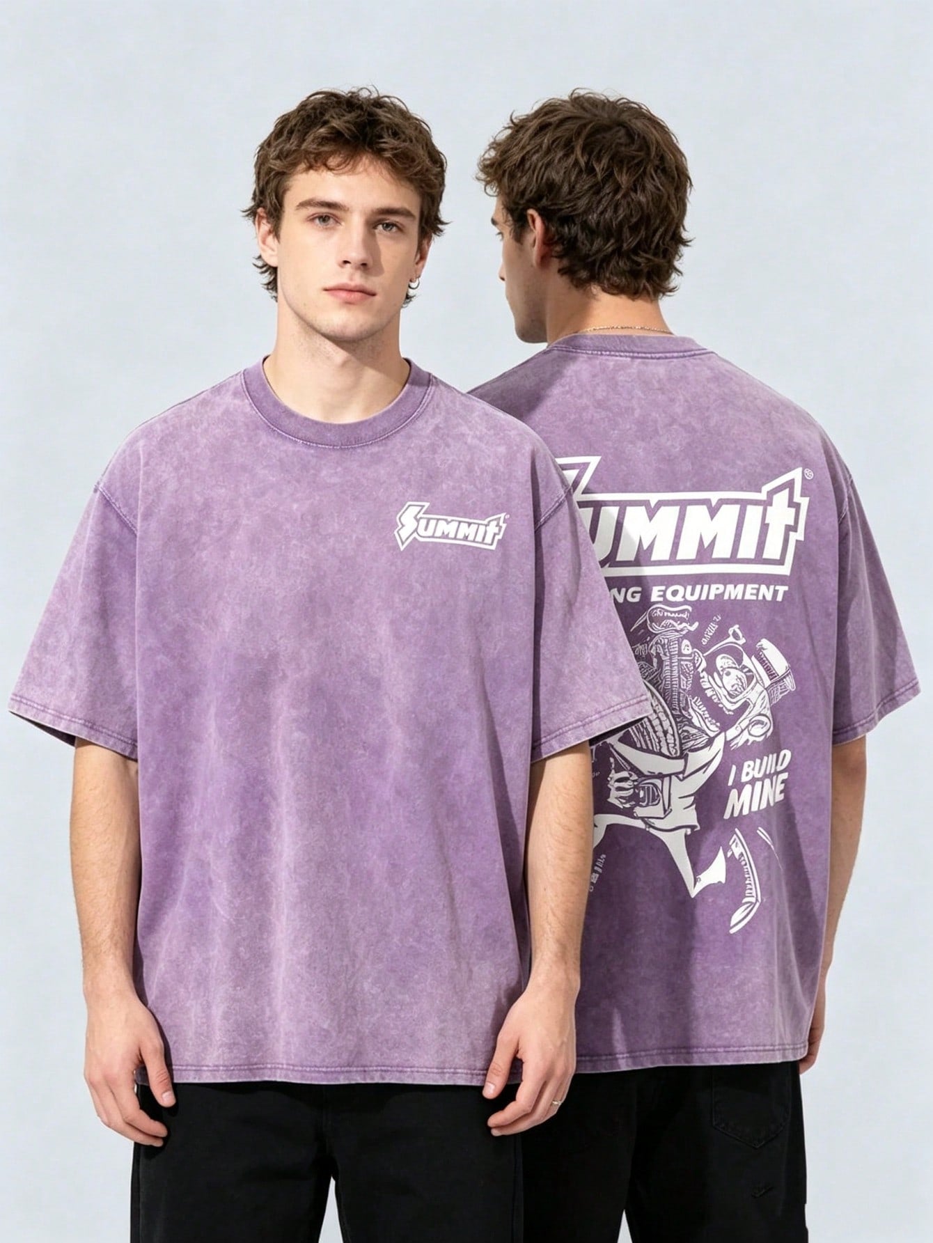 Vintage Racing Equipment Double Sided Graphic T-Shirt Car Streetwear Tee Y2K
