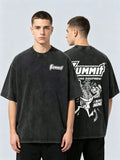 Vintage Racing Equipment Double Sided Graphic T-Shirt Car Streetwear Tee Y2K